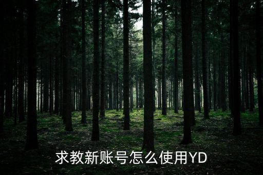 求教新账号怎么使用YD