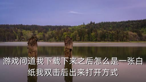 游戏问道我下载下来之后怎么是一张白纸我双击后出来打开方式