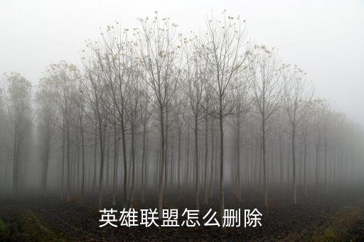 英雄联盟怎么删除