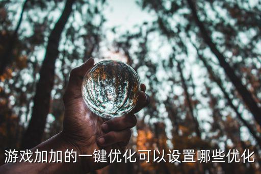 游戏加加的一键优化可以设置哪些优化