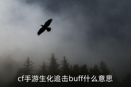 穿越火线生化追击手游怎么解说，cf手游生化追击buff什么意思