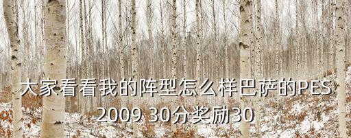 大家看看我的阵型怎么样巴萨的PES2009 30分奖励30