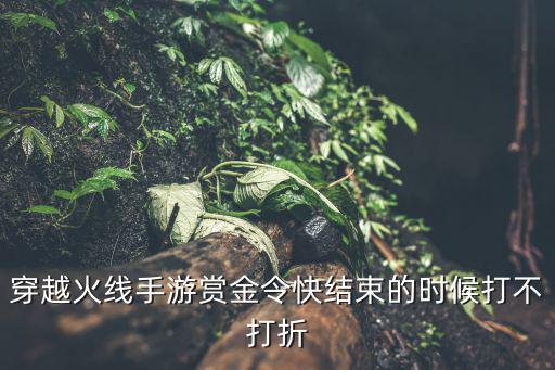 穿越火线手游赏金令快结束的时候打不打折