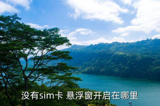 没有sim卡 悬浮窗开启在哪里