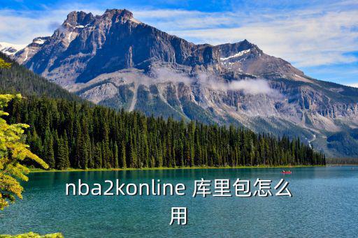 nba2konline 库里包怎么用