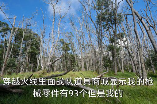 cf手游武器零件怎么不能融合了，穿越火线里面战队道具商城显示我的枪械零件有93个但是我的