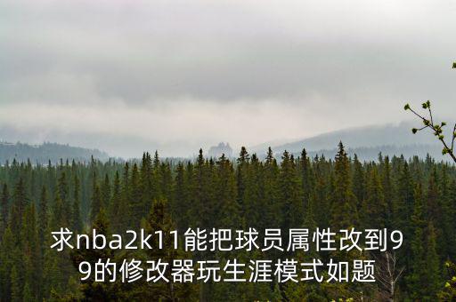 2k20手游生涯怎么到99，求nba2k11能把球员属性改到99的修改器玩生涯模式如题