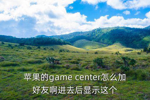 苹果的game center怎么加好友啊进去后显示这个