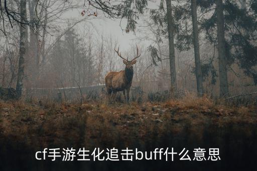 cf手游生化追击buff什么意思