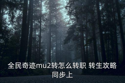 奇迹mu手游攻略怎么转职，奇迹MU 如何转职啊