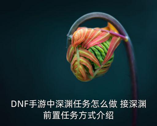 DNF手游中深渊任务怎么做 接深渊前置任务方式介绍