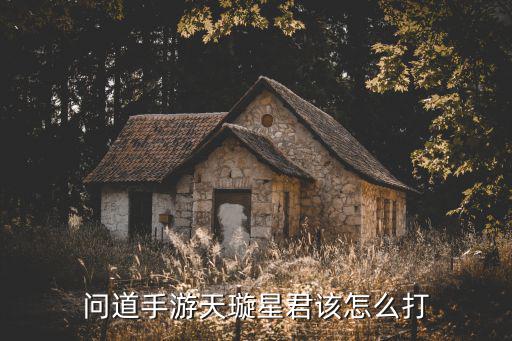 问道手游天璇星君该怎么打