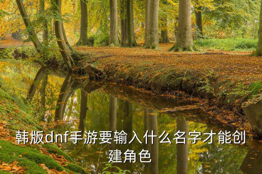 韩版dnf手游要输入什么名字才能创建角色