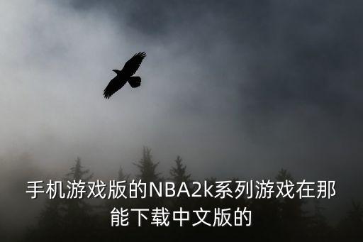 手机游戏版的NBA2k系列游戏在那能下载中文版的