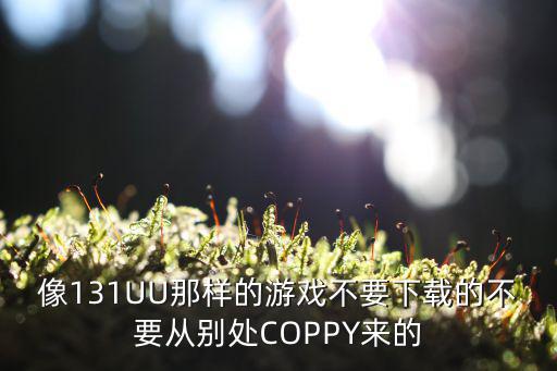 像131UU那样的游戏不要下载的不要从别处COPPY来的