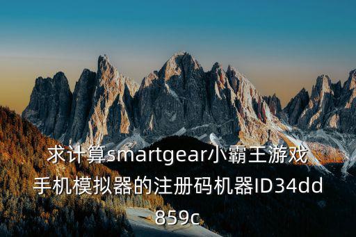 求计算smartgear小霸王游戏手机模拟器的注册码机器ID34dd859c