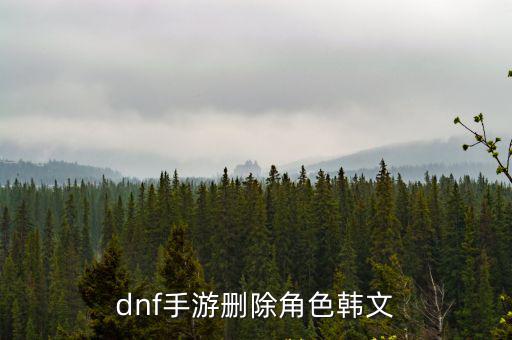 韩版地下城手游怎么删除角色，DNF手游韩服删除账号