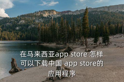 在马来西亚app store 怎样可以下载中国 app store的应用程序