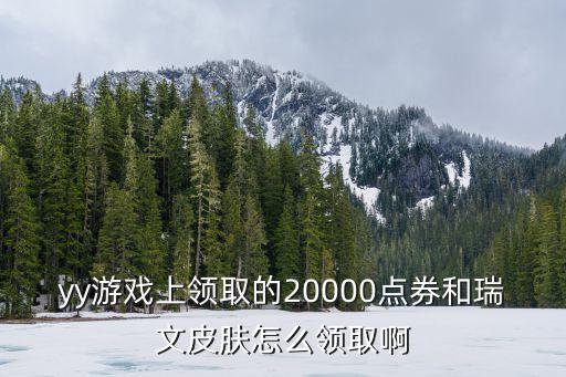 yy游戏上领取的20000点券和瑞文皮肤怎么领取啊