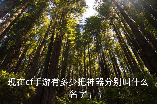 现在cf手游有多少把神器分别叫什么名字