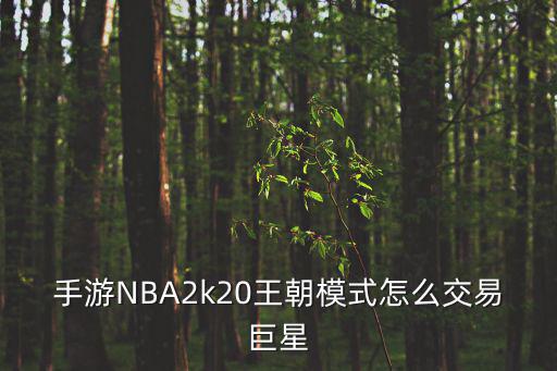 手游NBA2k20王朝模式怎么交易巨星