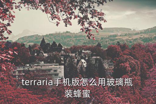 terraria手机版怎么用玻璃瓶装蜂蜜