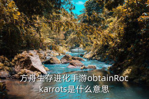 方舟生存进化手游obtainRockarrots是什么意思