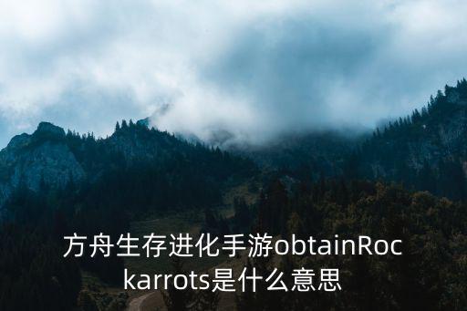 方舟生存进化手游obtainRockarrots是什么意思