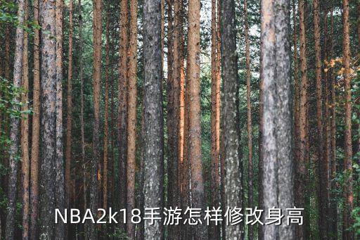 NBA2k18手游怎样修改身高