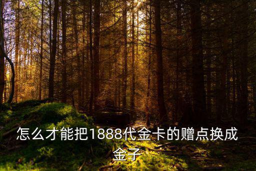 怎么才能把1888代金卡的赠点换成金子