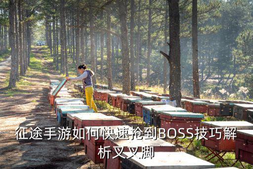 征途手游如何快速抢到BOSS技巧解析叉叉脚