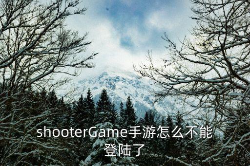 shooterGame手游怎么不能登陆了