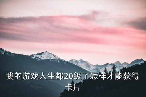 我的游戏人生都20级了怎样才能获得卡片