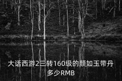 大话西游2三转160级的颜如玉带丹多少RMB