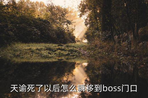 天谕死了以后怎么瞬移到boss门口