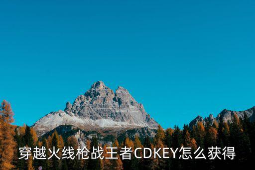 穿越火线枪战王者CDKEY怎么获得