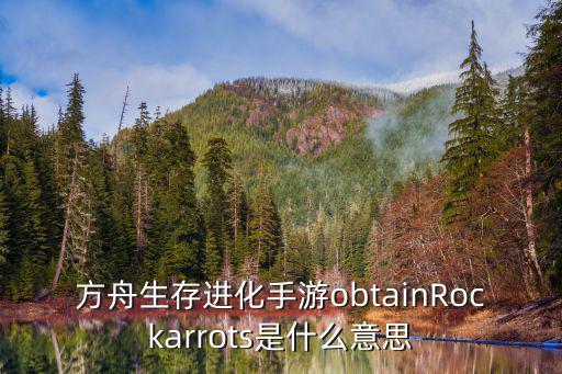 方舟生存进化手游obtainRockarrots是什么意思