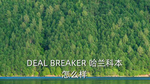 DEAL BREAKER 哈兰科本怎么样