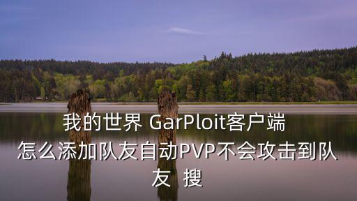 我的世界 GarPloit客户端 怎么添加队友自动PVP不会攻击到队友  搜