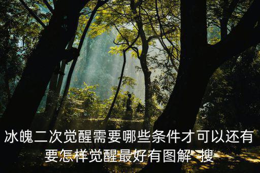 冰魄二次觉醒需要哪些条件才可以还有要怎样觉醒最好有图解  搜