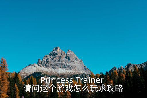 Princess Trainer 请问这个游戏怎么玩求攻略