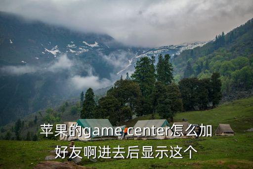 苹果的game center怎么加好友啊进去后显示这个