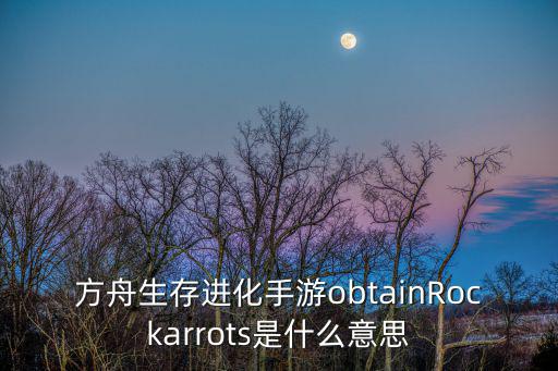 方舟生存进化手游obtainRockarrots是什么意思