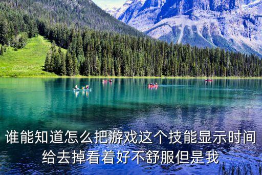 谁能知道怎么把游戏这个技能显示时间给去掉看着好不舒服但是我