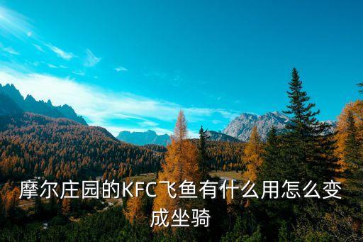 摩尔庄园的KFC飞鱼有什么用怎么变成坐骑