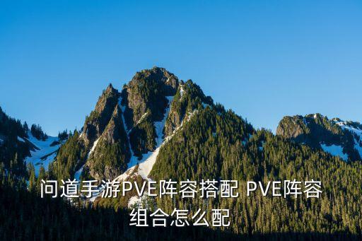 问道手游PVE阵容搭配 PVE阵容组合怎么配