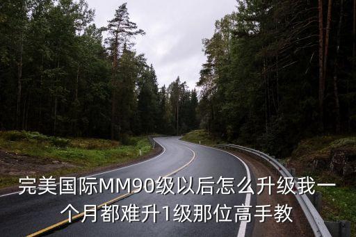 完美国际MM90级以后怎么升级我一个月都难升1级那位高手教