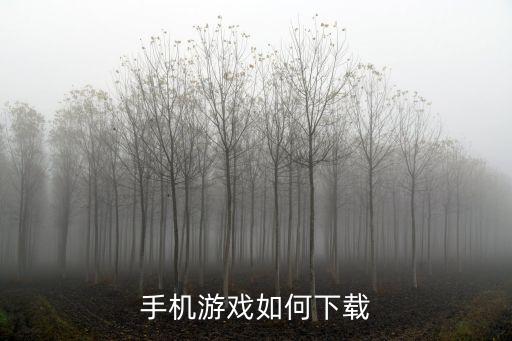 手机游戏如何下载