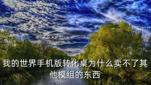 我的世界手机版转化桌为什么卖不了其他模组的东西