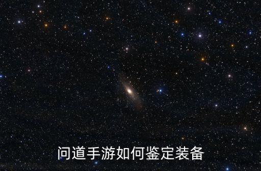 问道手游如何鉴定装备